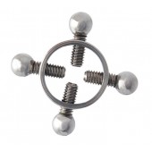 Серебристые зажимы для сосков на винтах - ToyFa - купить с доставкой в Новочебоксарске