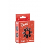 Чёрное эрекционное кольцо Rings Bubbles - Lola Games - в Новочебоксарске купить с доставкой