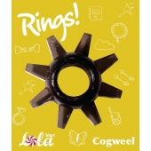 Чёрное эрекционное кольцо Rings Cogweel - Lola Games - в Новочебоксарске купить с доставкой
