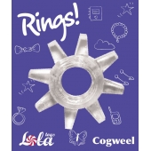 Прозрачное эрекционное кольцо Rings Cogweel - Lola Games - в Новочебоксарске купить с доставкой