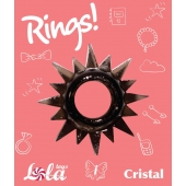 Чёрное эрекционное кольцо Rings Cristal - Lola Games - в Новочебоксарске купить с доставкой