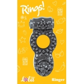 Чёрное эрекционное кольцо Rings Ringer - Lola Games - в Новочебоксарске купить с доставкой