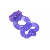 Фиолетовое эрекционное кольцо Rings Treadle с подхватом - Lola Games - в Новочебоксарске купить с доставкой