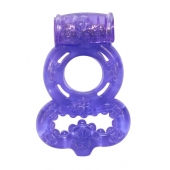 Фиолетовое эрекционное кольцо Rings Treadle с подхватом - Lola Games - в Новочебоксарске купить с доставкой