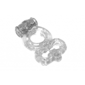 Прозрачное эрекционное кольцо Rings Treadle с подхватом - Lola Games - в Новочебоксарске купить с доставкой