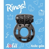 Черное эрекционное кольцо с вибрацией Rings Axle-pin - Lola Games - в Новочебоксарске купить с доставкой