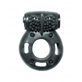 Черное эрекционное кольцо с вибрацией Rings Axle-pin - Lola Games - в Новочебоксарске купить с доставкой
