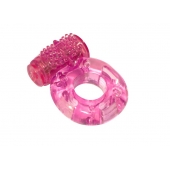 Розовое эрекционное кольцо с вибрацией Rings Axle-pin - Lola Games - в Новочебоксарске купить с доставкой
