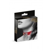Красный узенький чокер с кольцом - Bijoux Pour Toi - купить с доставкой в Новочебоксарске