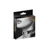 Чёрный чокер с кольцом в форме сердца - Bijoux Pour Toi - купить с доставкой в Новочебоксарске