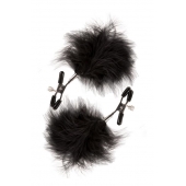 Зажимы для сосков с пухом FEATHERED NIPPLE CLAMPS - Blush Novelties - купить с доставкой в Новочебоксарске