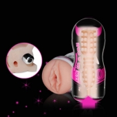 Мастурбатор-вагина Sex In A Can Vibra Vagina Tunnel - Lovetoy - в Новочебоксарске купить с доставкой