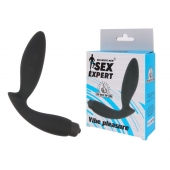 Чёрный вибростимулятор простаты Sex Expert Vibe Pleasure - Sex Expert - в Новочебоксарске купить с доставкой
