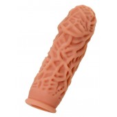Насадка на фаллос с рельефными складочками - 14,7 см. - KOKOS - в Новочебоксарске купить с доставкой