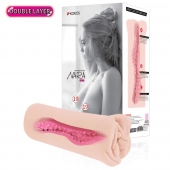 Мастурбатор-вагина Nara с двойным слоем материала - KOKOS - в Новочебоксарске купить с доставкой