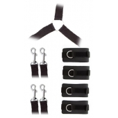 Комплект наручников и поножей LUXURIOUS BED RESTRAINT CUFF SET - Blush Novelties - купить с доставкой в Новочебоксарске