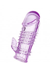 Фиолетовая насадка с коготком и шипами - 13 см. - Toyfa Basic - в Новочебоксарске купить с доставкой