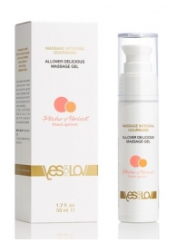 Универсальный массажный гель-смазка Allover Delicious Massage Gel с ароматом персика и аброкоса - 50 мл. - YESforLOV - купить с доставкой в Новочебоксарске