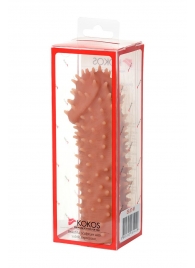 Телесная насадка на фаллос с имитацией шипов KOKOS Extreme Sleeve 07 - 14,7 см. - KOKOS - в Новочебоксарске купить с доставкой