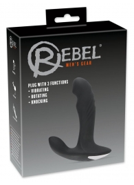 Черный вибромассажер простаты с функцией римминга Plug with Perineum Stimulator - 16,6 см. - Orion - в Новочебоксарске купить с доставкой