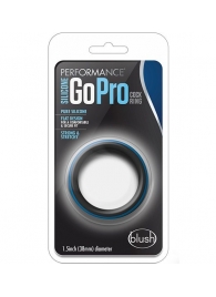 Черно-синее эрекционное кольцо Silicone Go Pro Cock Ring - Blush Novelties - в Новочебоксарске купить с доставкой
