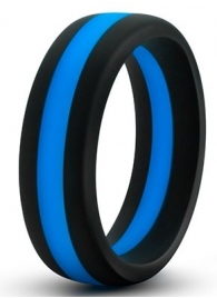 Черно-синее эрекционное кольцо Silicone Go Pro Cock Ring - Blush Novelties - в Новочебоксарске купить с доставкой