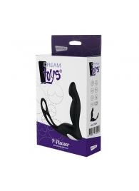 Черный вибромассажер простаты P-PLEASER W ERECTION ENHANCE - Dream Toys - в Новочебоксарске купить с доставкой