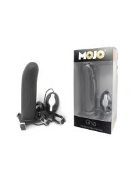 Черный страпон с вибратором Mojo Ghia - Seven Creations - купить с доставкой в Новочебоксарске