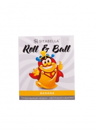 Стимулирующий презерватив-насадка Roll   Ball Banana - Sitabella - купить с доставкой в Новочебоксарске
