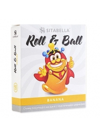 Стимулирующий презерватив-насадка Roll   Ball Banana - Sitabella - купить с доставкой в Новочебоксарске