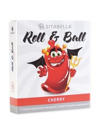 Стимулирующий презерватив-насадка Roll   Ball Cherry - Sitabella - купить с доставкой в Новочебоксарске