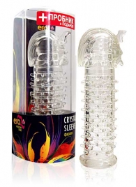 Закрытая прозрачная насадка на пенис Crystal Sleeve Faraon - 13,5 см. - Erowoman-Eroman - в Новочебоксарске купить с доставкой