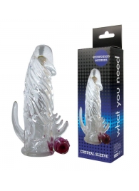 Закрытая прозрачная вибронасадка на пенис Crystal Sleeve Vibe - Erowoman-Eroman - в Новочебоксарске купить с доставкой