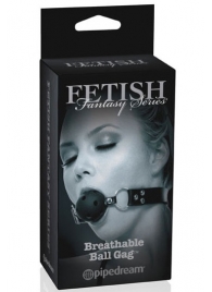 Черный кляп с дырочками Breathable Ball Gag - Pipedream - купить с доставкой в Новочебоксарске