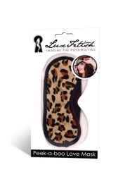 Леопардовая маска на глаза Peek-a-Boo - Lux Fetish - купить с доставкой в Новочебоксарске