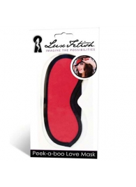Красная маска на глаза Peek-a-Boo - Lux Fetish - купить с доставкой в Новочебоксарске