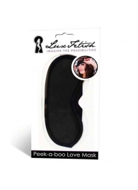 Черная маска на глаза Peek-a-Boo - Lux Fetish - купить с доставкой в Новочебоксарске