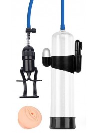 Прозрачная вакуумная вибропомпа Sex Expert с насадкой-вагиной - Sex Expert - в Новочебоксарске купить с доставкой