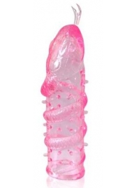 Закрытая рельефная насадка Crystal sleeve snakes в виде змеи с усиками - 14 см. - Erowoman-Eroman - в Новочебоксарске купить с доставкой