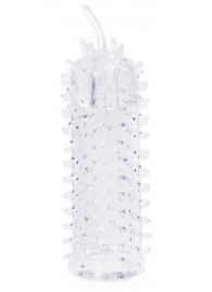 Закрытая рельефная насадка Crystal sleeve с усиками - 12 см. - Erowoman-Eroman - в Новочебоксарске купить с доставкой