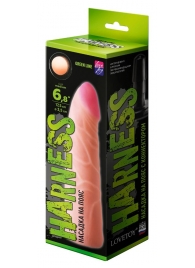 Фаллическая насадка на трусики харнесс - 17,5 см. - LOVETOY (А-Полимер) - купить с доставкой в Новочебоксарске