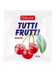 Пробник гель-смазки Tutti-frutti с вишнёвым вкусом - 4 гр. - Биоритм - купить с доставкой в Новочебоксарске