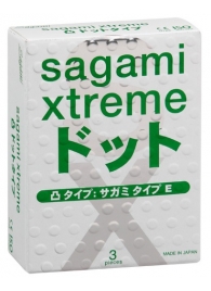 Презервативы Sagami Xtreme SUPER DOTS с точками - 3 шт. - Sagami - купить с доставкой в Новочебоксарске