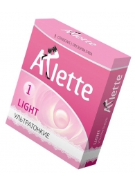 Ультратонкие презервативы Arlette Light - 3 шт. - Arlette - купить с доставкой в Новочебоксарске