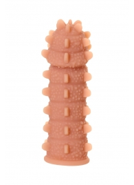 Телесная реалистичная насадка KOKOS Extreme Sleeve 04 с дополнительной стимуляцией - 12,7 см. - KOKOS - в Новочебоксарске купить с доставкой