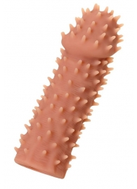 Телесная реалистичная насадка KOKOS Extreme Sleeve 07 с дополнительной стимуляцией - 12,7 см. - KOKOS - в Новочебоксарске купить с доставкой