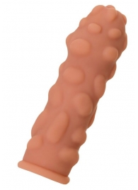 Телесная реалистичная насадка KOKOS Extreme Sleeve 11 с дополнительной стимуляцией - 12,7 см. - KOKOS - в Новочебоксарске купить с доставкой