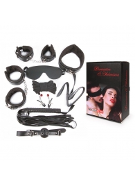 Большой игровой набор БДСМ: наручники, оковы, маска, кляп, плеть, ошейник с поводком, верёвка, зажимы для сосков - Notabu - купить с доставкой в Новочебоксарске