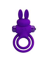 Фиолетовое эрекционное кольцо с вибростимуляцией клитора Vibrant Penis Ring III - Baile - в Новочебоксарске купить с доставкой