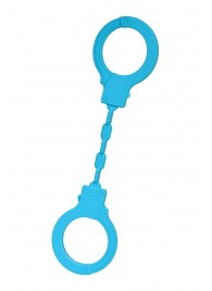 Голубые силиконовые наручники A-Toys без ключа - A-toys - купить с доставкой в Новочебоксарске